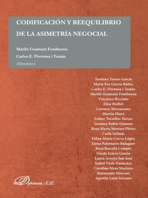 cover image of Codificación y reequilibrio de la asimetría negocial